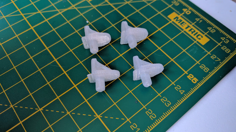 Printed pegs